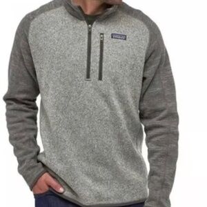 Patagonia Men’s Better Sweater 1/4 Zip Fleece – Gray – XL
